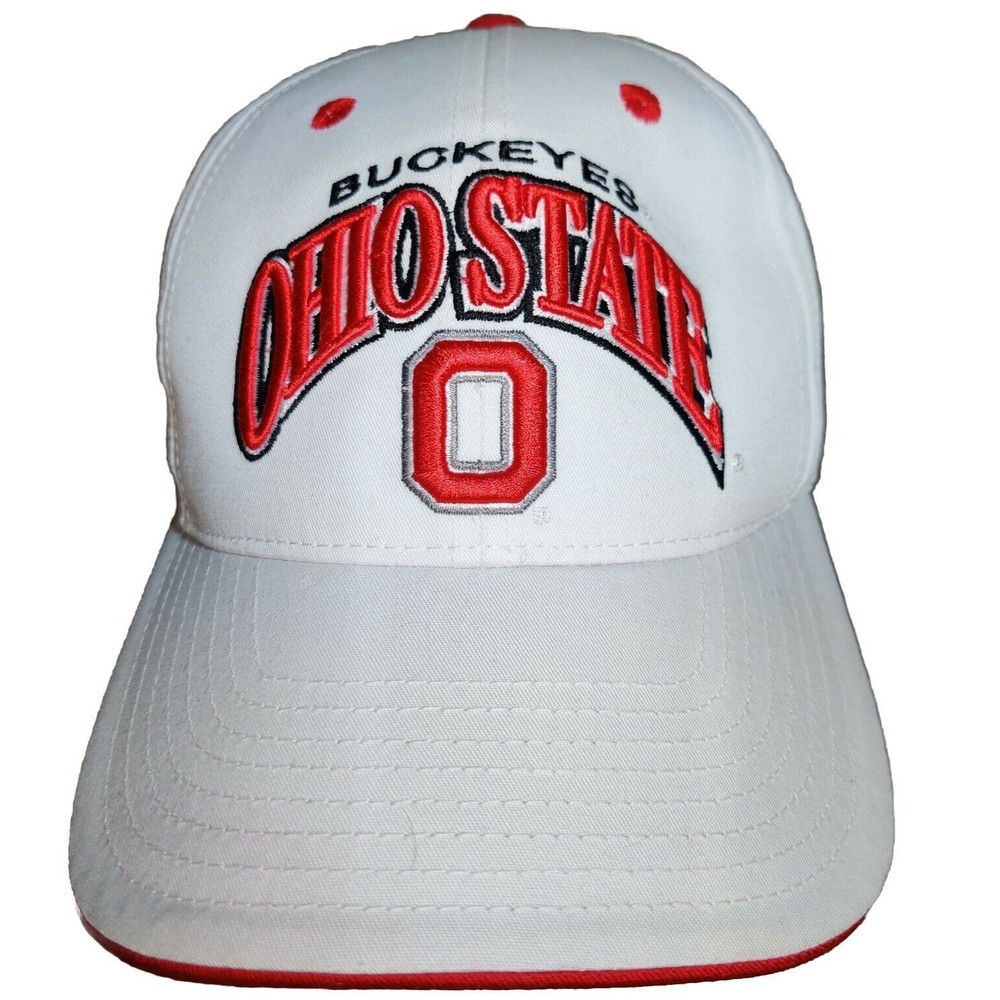 Ohio State Buckeyes Hat Cap Top Of The World White Red Adult Adjustable OSU
